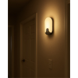 Q-181AD LED 18W/1440lm/4000K wall-mounted, sensor, oval light - grey QTEC